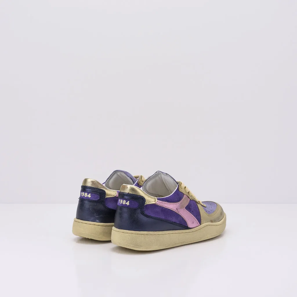 ZAPATILLA - DIADORA HERITAGE - MI BASKET LOW METAL PIGSKIN USED WN TWILIGHT VIOLET 179535 01 55266