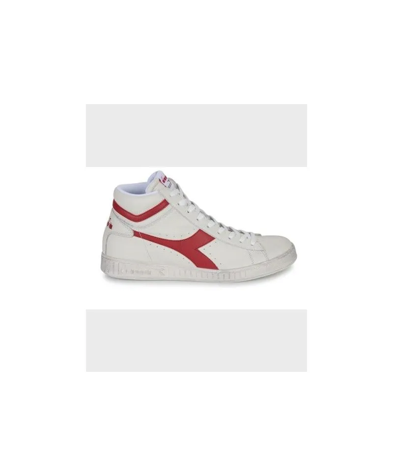 Zapatillas Botines DIADORA Game High Waxed Blanco Rojo