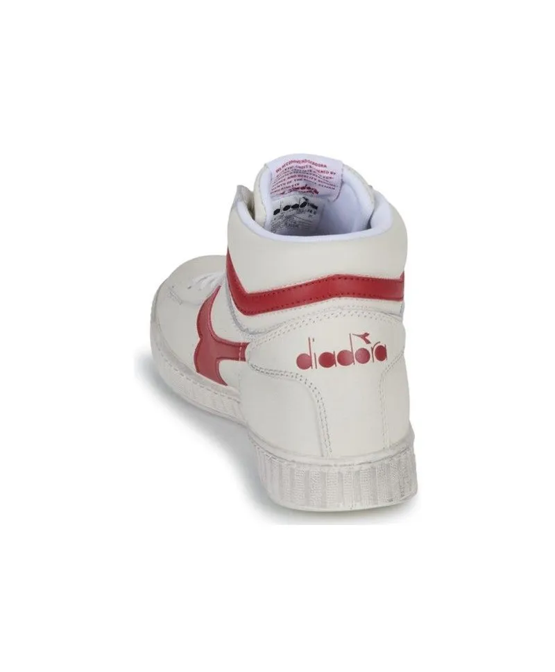 Zapatillas Botines DIADORA Game High Waxed Blanco Rojo