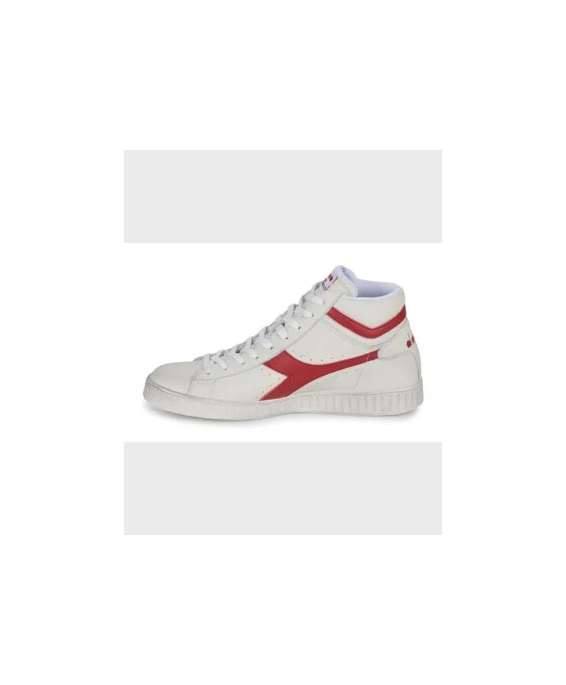 Zapatillas Botines DIADORA Game High Waxed Blanco Rojo