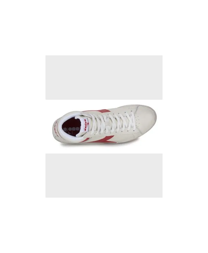 Zapatillas Botines DIADORA Game High Waxed Blanco Rojo