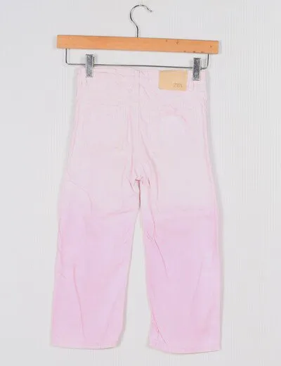 Zara Pantalón denim rosa